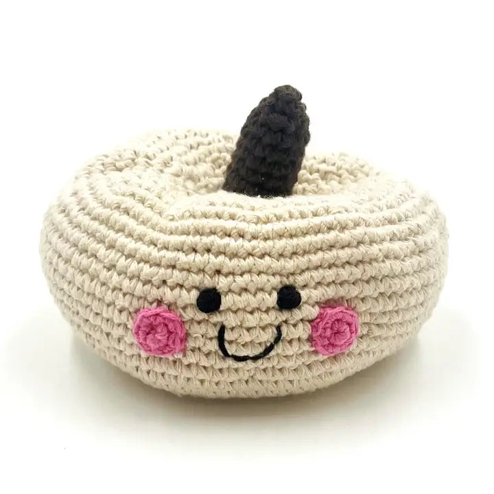Pebble Rattle- White Pumpkin