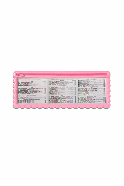 Girl Tribe Co - Splash-Proof Mahjong Card Holder for Pool Mahjong - Pink Scallops STANDARD SIZE