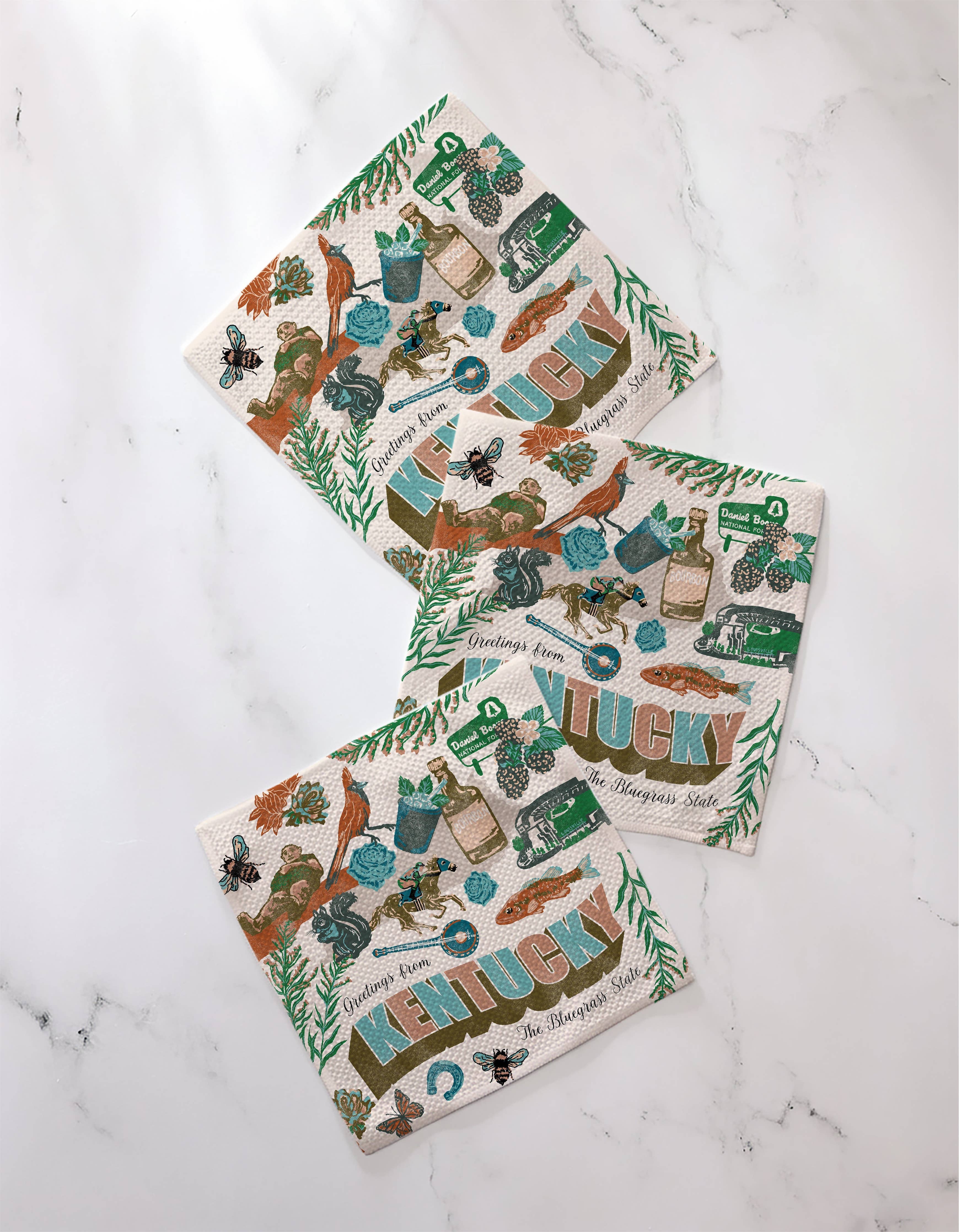 Geometry - Greetings From Kentucky Dishcloth Set