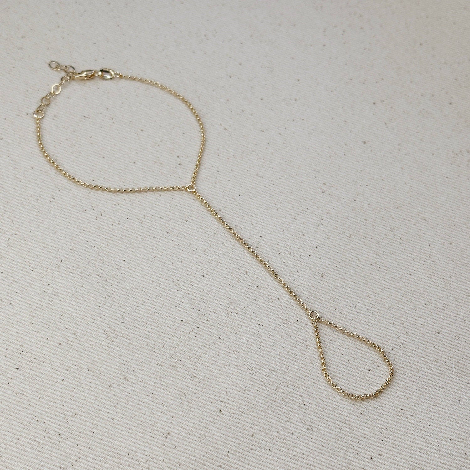 GoldFi - 18k Gold Filled Plain Rolo Link Hand Chain