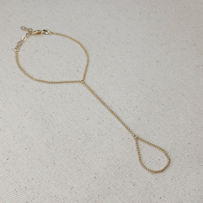 GoldFi - 18k Gold Filled Plain Rolo Link Hand Chain