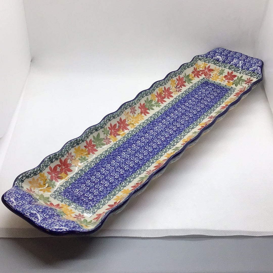 Maple Harvest Rectangular Scalloped Tray 20&quot;