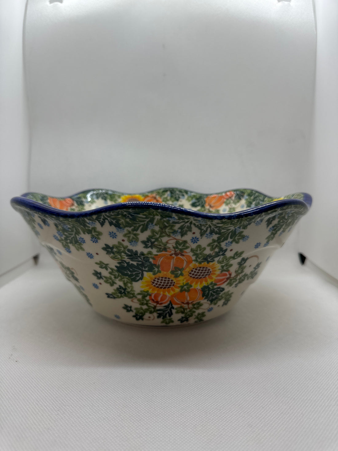 KALICH Pumpkin Delight Wavy Edge Bowl 12&quot;