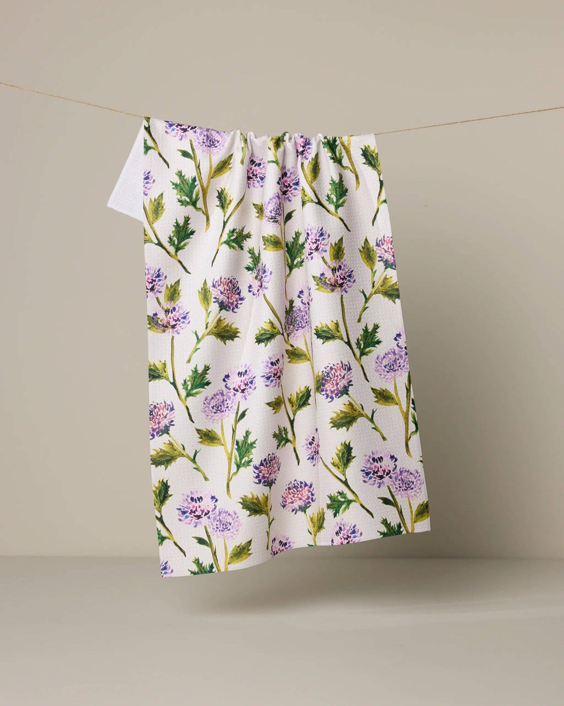 Geometry - Blooming Thistle Tea Towel