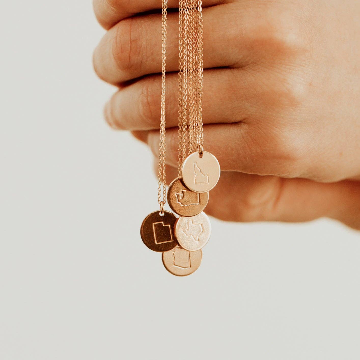State Disc Necklace- 1/2&quot;