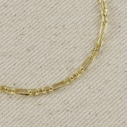 GoldFi - 18K Gold Filled 3x1 Alternated Paperclip Bracelet