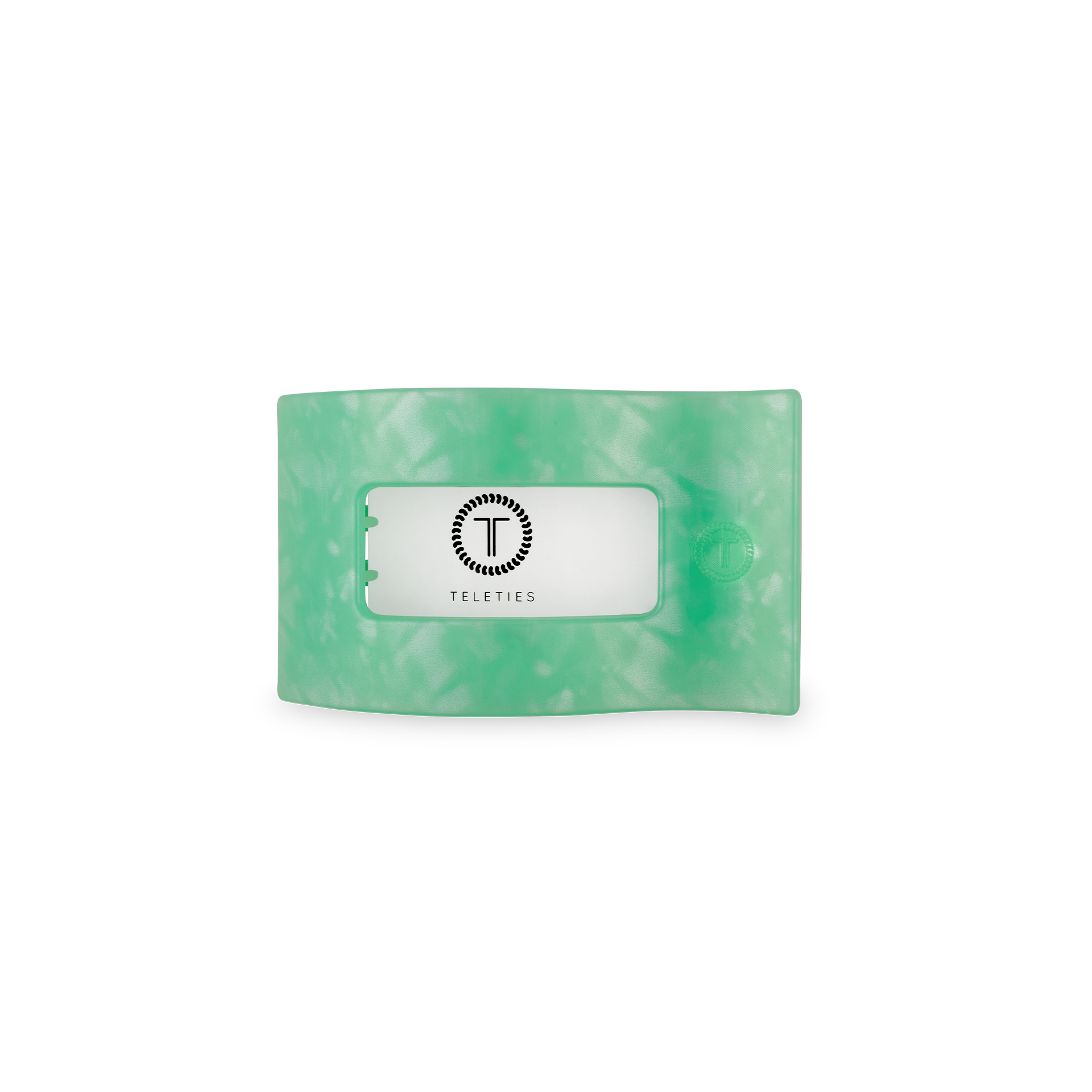 TELETIES - Flat Rectangle Hair Clip | Small | Spring Splash