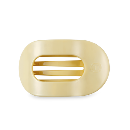 Flat Round Hair Clip | Medium | Butter Yellow