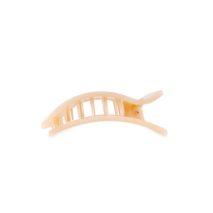 TELETIES - Flat Rectangle Hair Clip | Small | Almond Beige