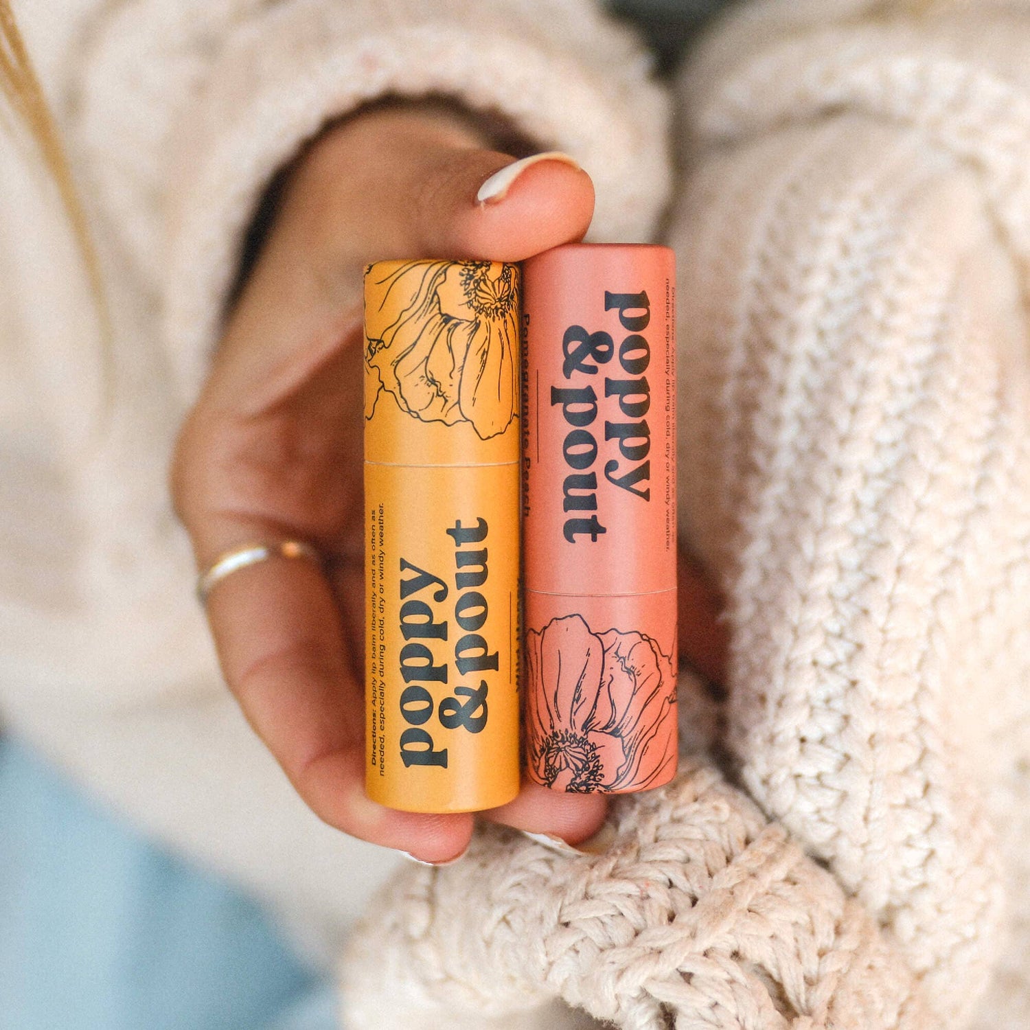 Poppy &amp; Pout - Lip Balm, Pomegranate Peach