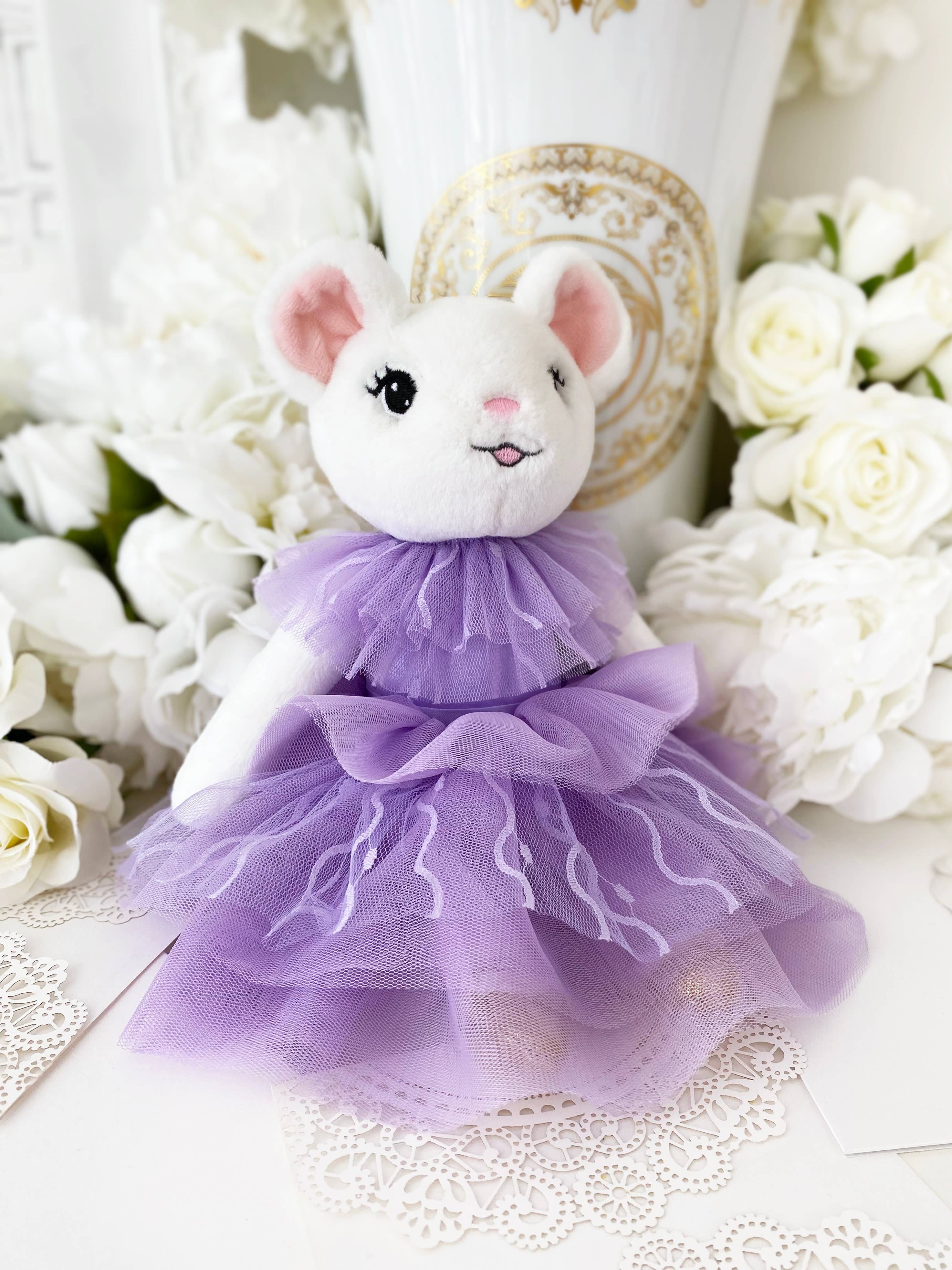 Claris The Chicest Mouse In Paris - 12&quot; Lilac Plush Toy