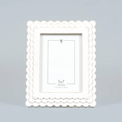 Adams &amp; Co. Wood Photo Frame Scallop 5x7