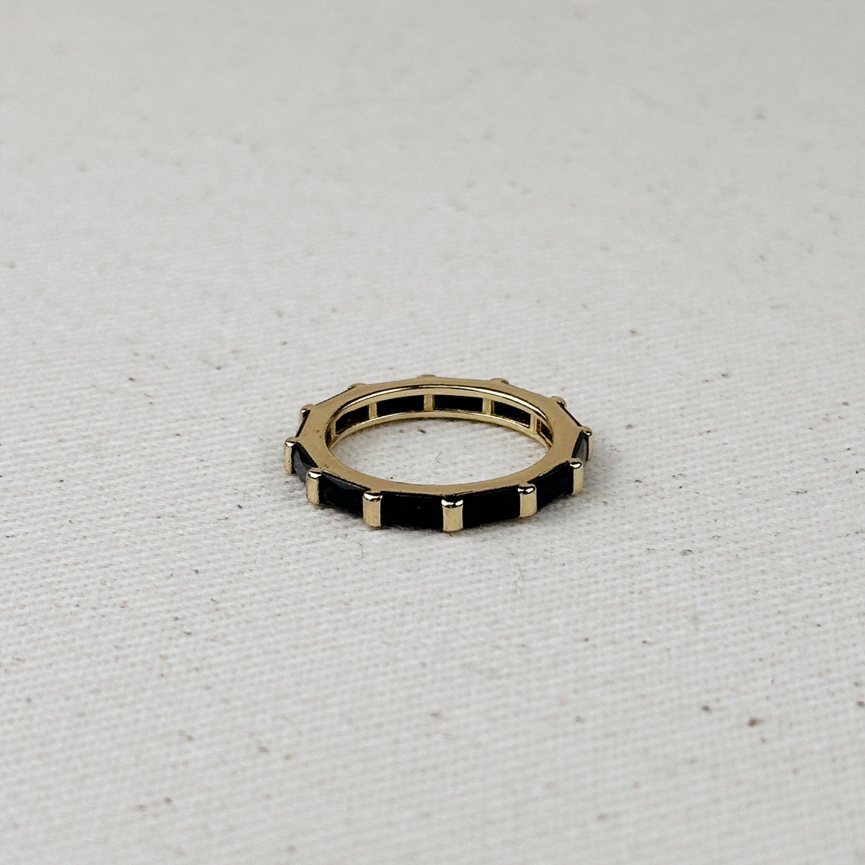 GoldFi - 18k Gold Filled Baguette CZ Band Ring