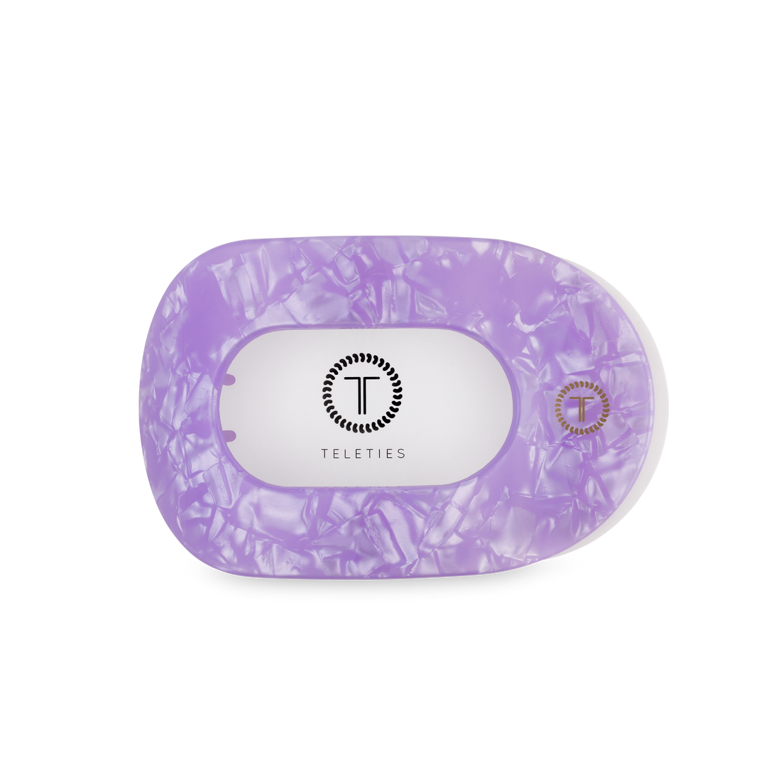 TELETIES - Flat Round Hair Clip | Medium | Lavender Mist