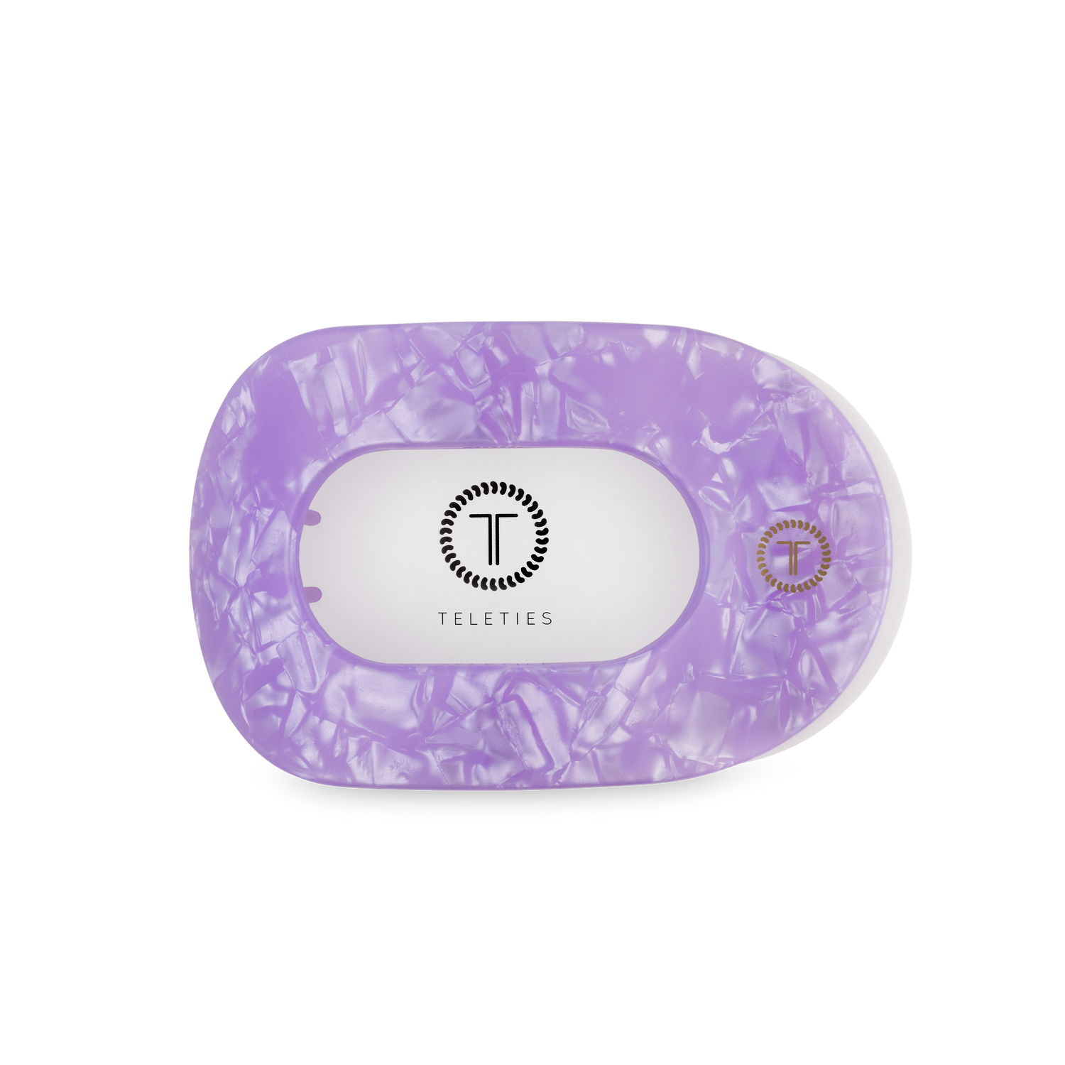 TELETIES - Flat Round Hair Clip | Medium | Lavender Mist