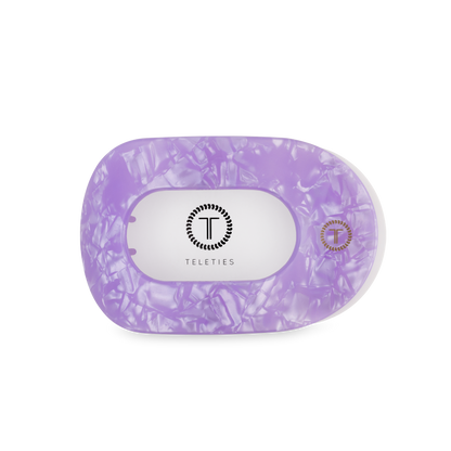 TELETIES - Flat Round Hair Clip | Medium | Lavender Mist