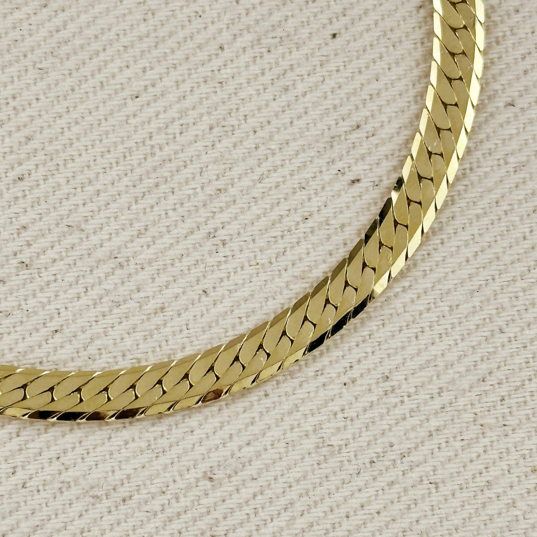 GoldFi - 18K Gold Filled Diamond Cut Herringbone Bracelet