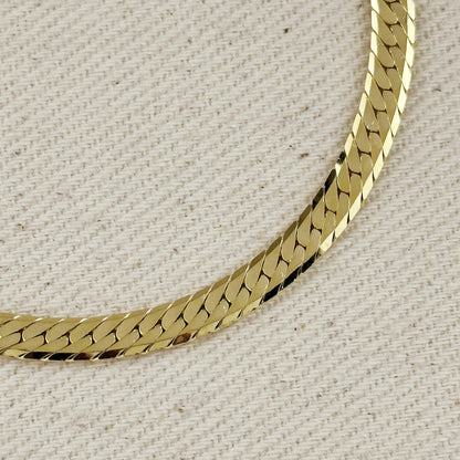 GoldFi - 18K Gold Filled Diamond Cut Herringbone Bracelet