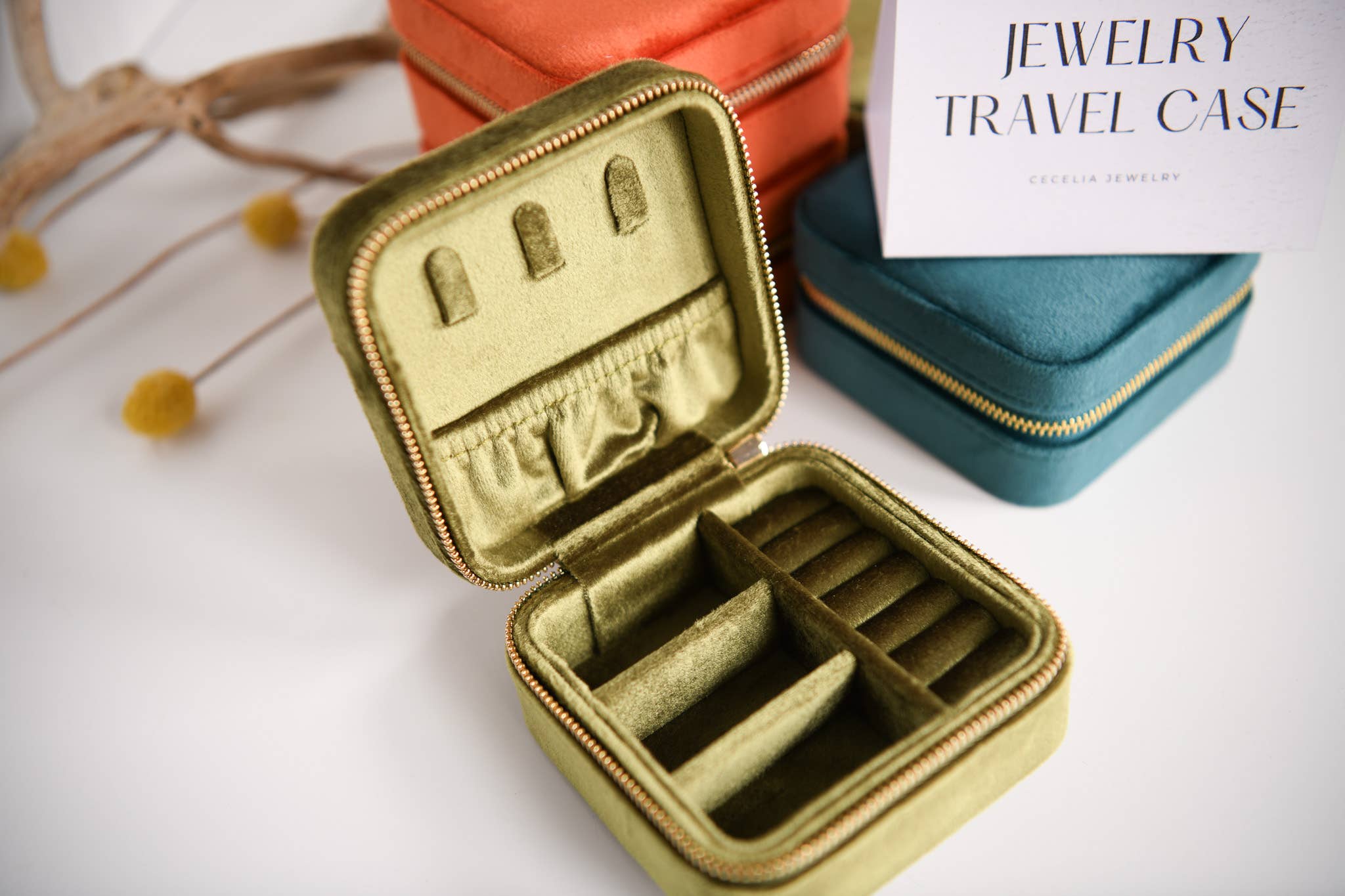 Square Jewelry Travel Cases