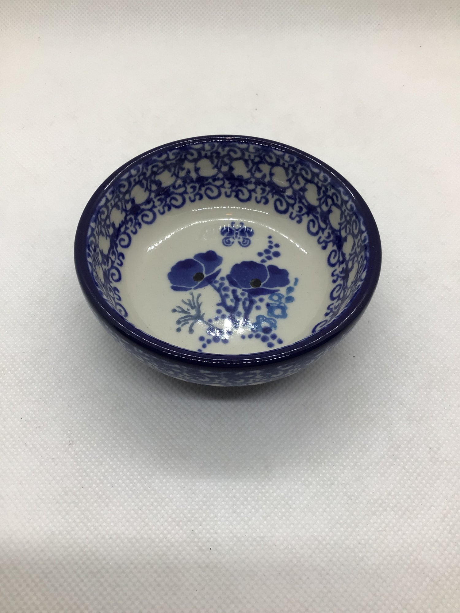 Evening Poppy Tiny Round Bowl 3.5&quot;