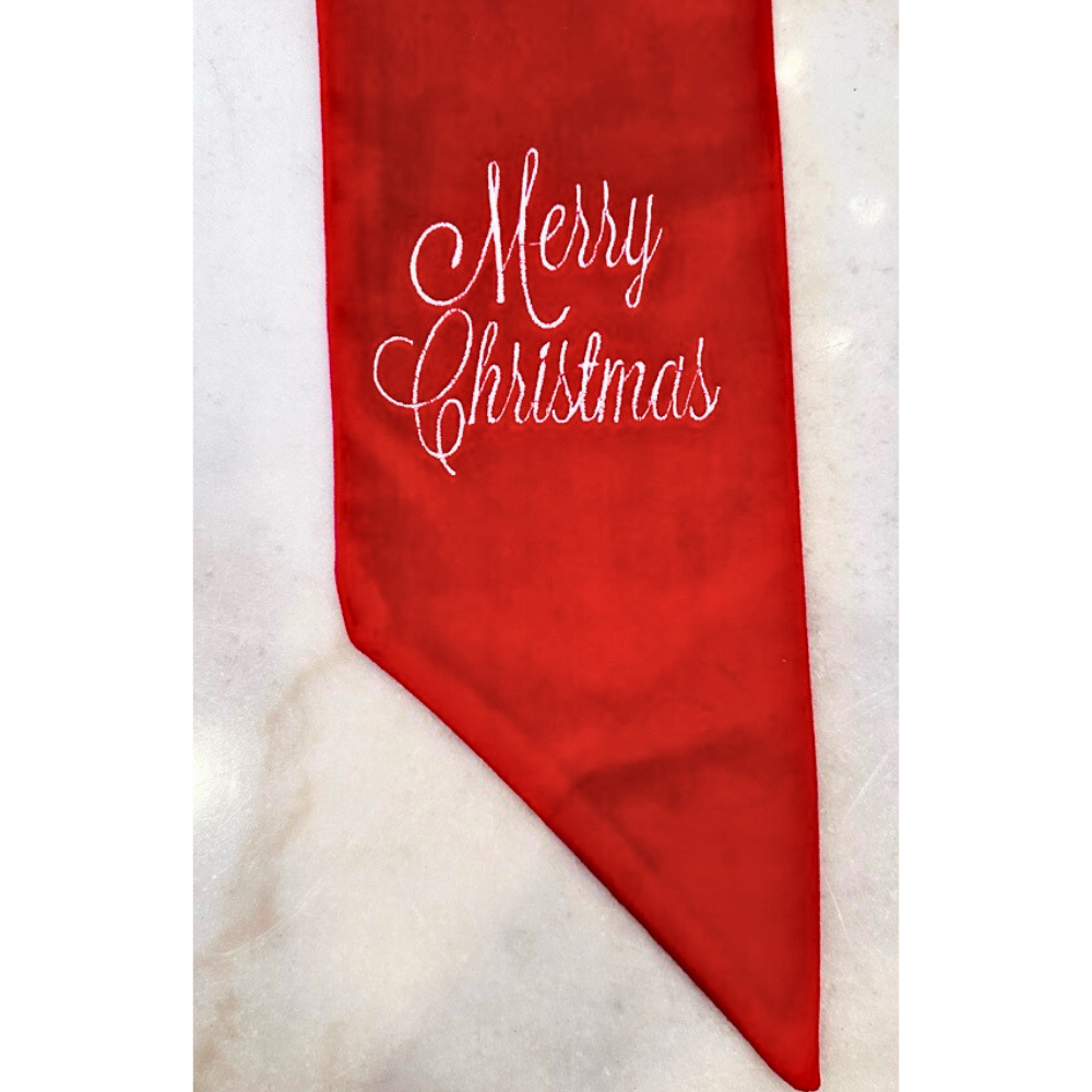Merry Christmas Velvet Sash