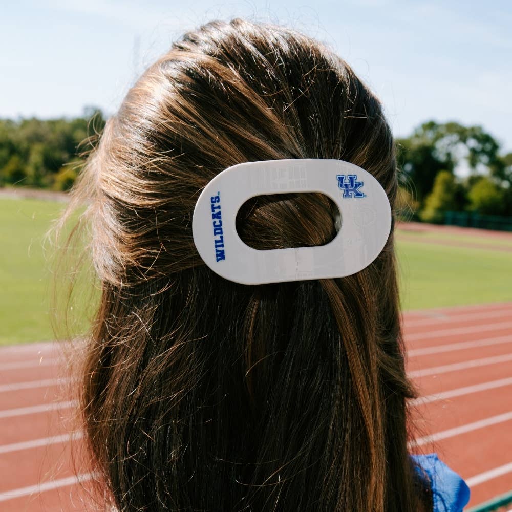 TELETIES - Flat Round Hair Clip | Medium | Go Big Blue!