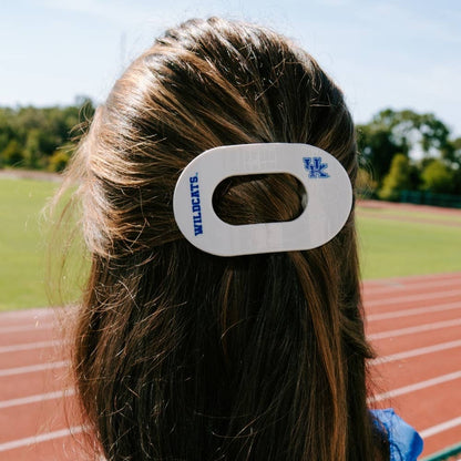 TELETIES - Flat Round Hair Clip | Medium | Go Big Blue!