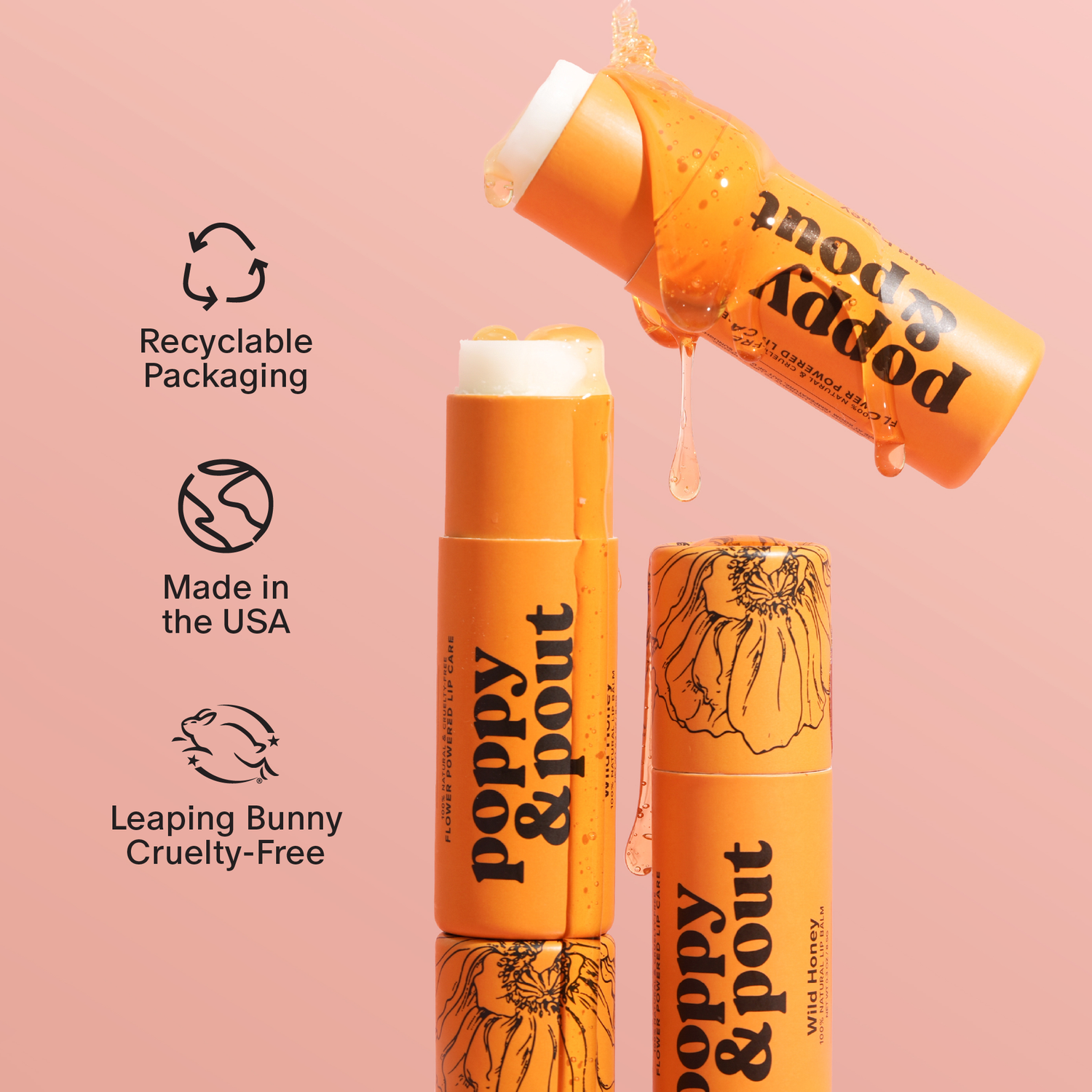Poppy &amp; Pout - Lip Balm, Wild Honey