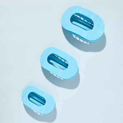 TELETIES - Flat Round Hair Clip | Medium | Summer Sky