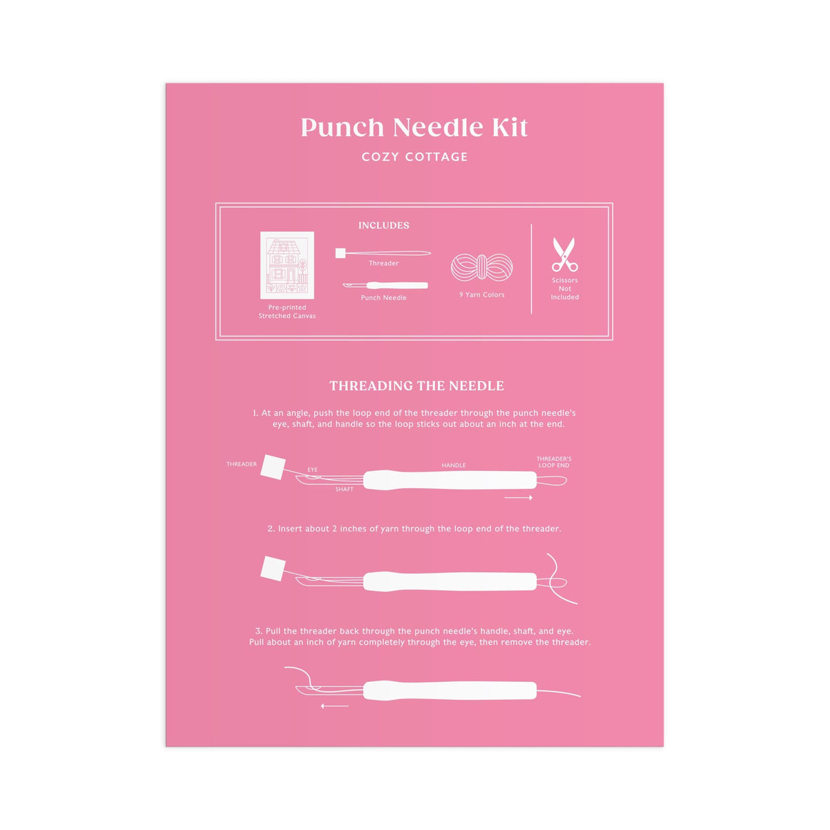 Chronicle Books - Cozy Cottage Punch Needle Kit