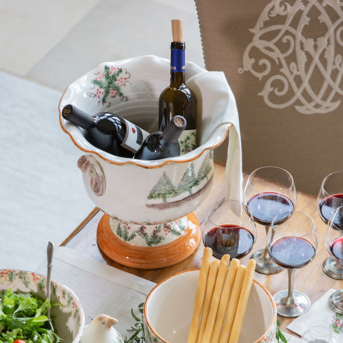 Natale Footed Cachepot