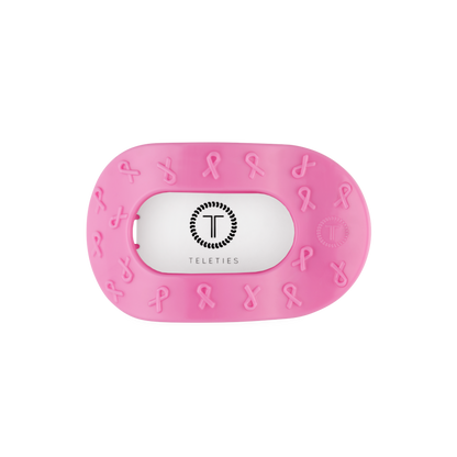TELETIES - Pink Ribbon | Medium | Flat Round Clip