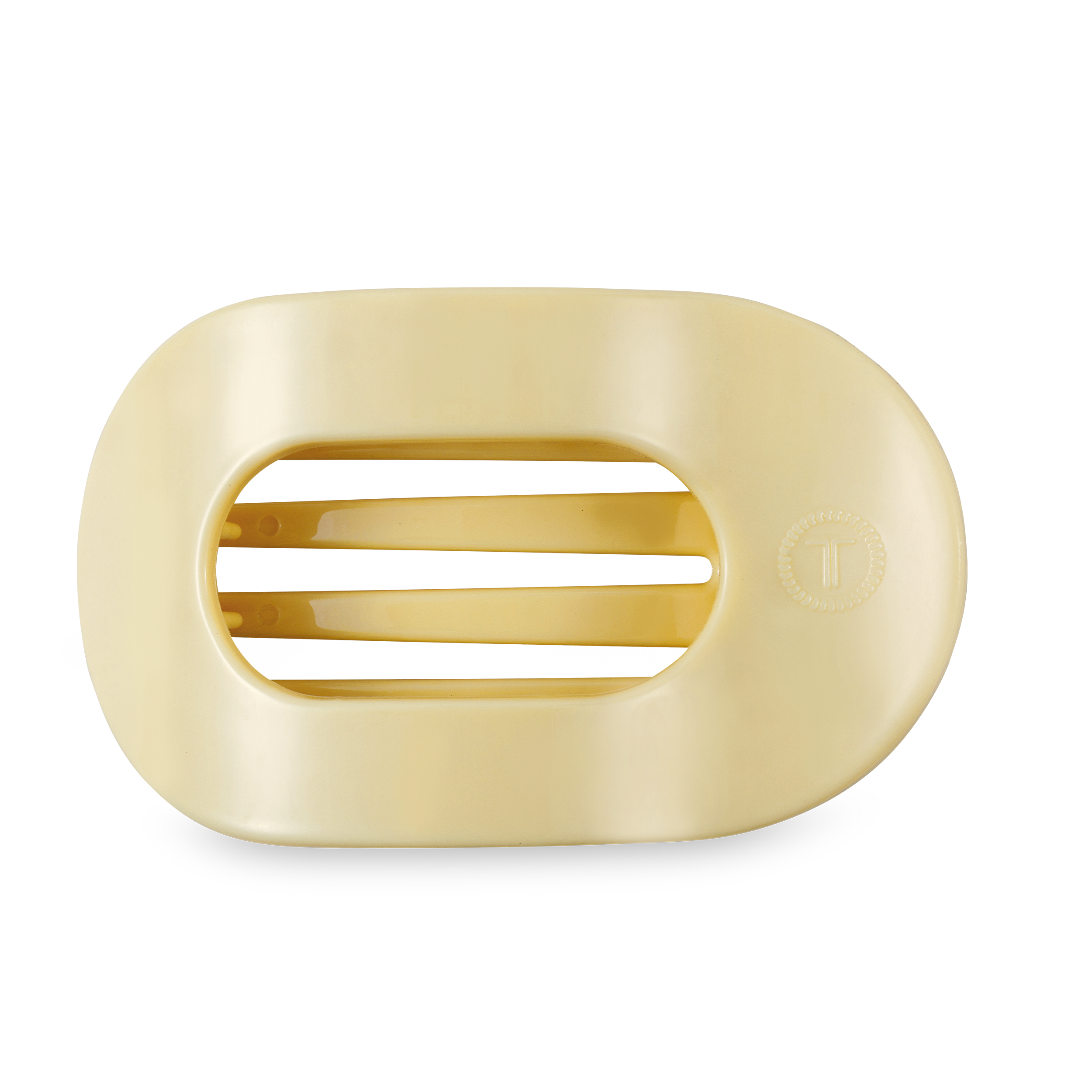 Flat Round Hair Clip | Large | Butter Yellow