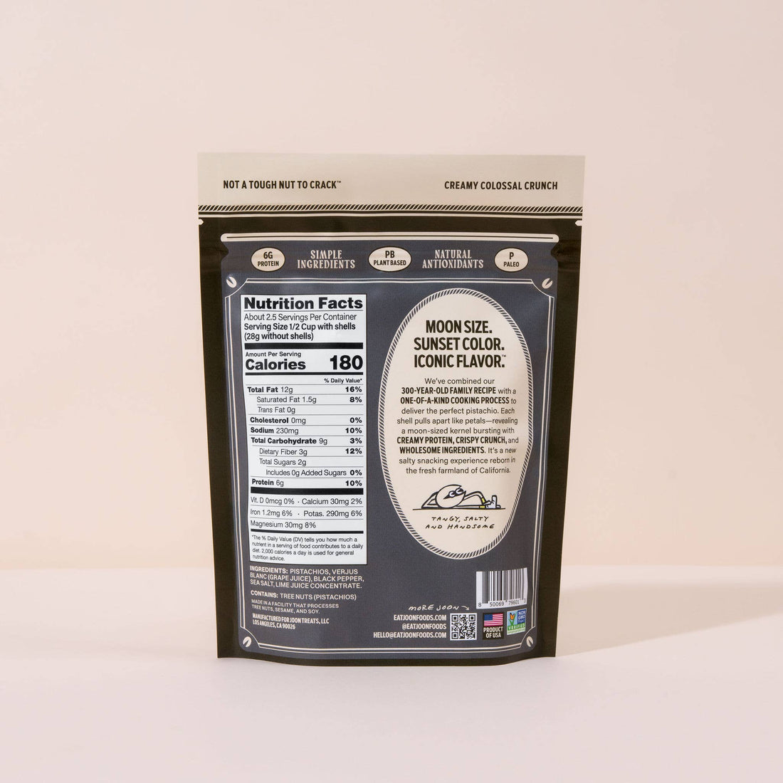 Joon - Joon Salt and Pepper Pistachios - 4.5oz Resealable Bag