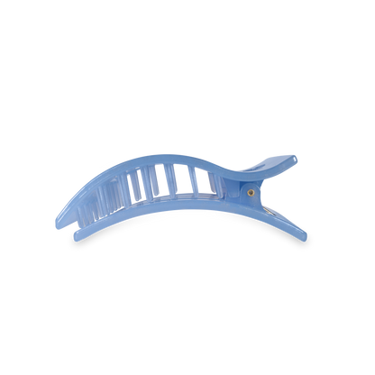 TELETIES - Flat Rectangle Hair Clip | Medium | Blue Lagoon
