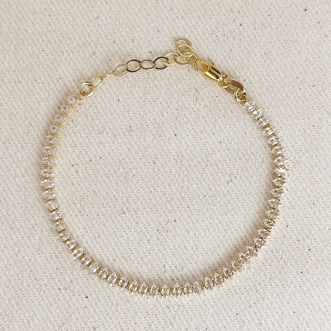 GoldFi - 18k Gold Filled 4mm Marquise Tennis Bracelet