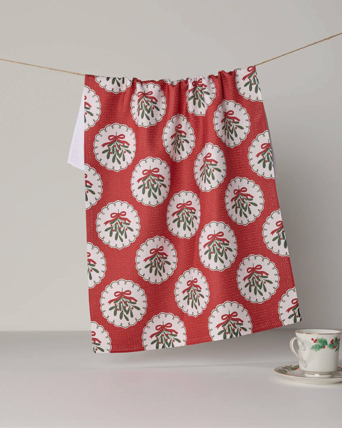 Geometry - Merry Mistletoe Tea Towel - Holiday 2026
