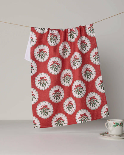 Geometry - Merry Mistletoe Tea Towel - Holiday 2026