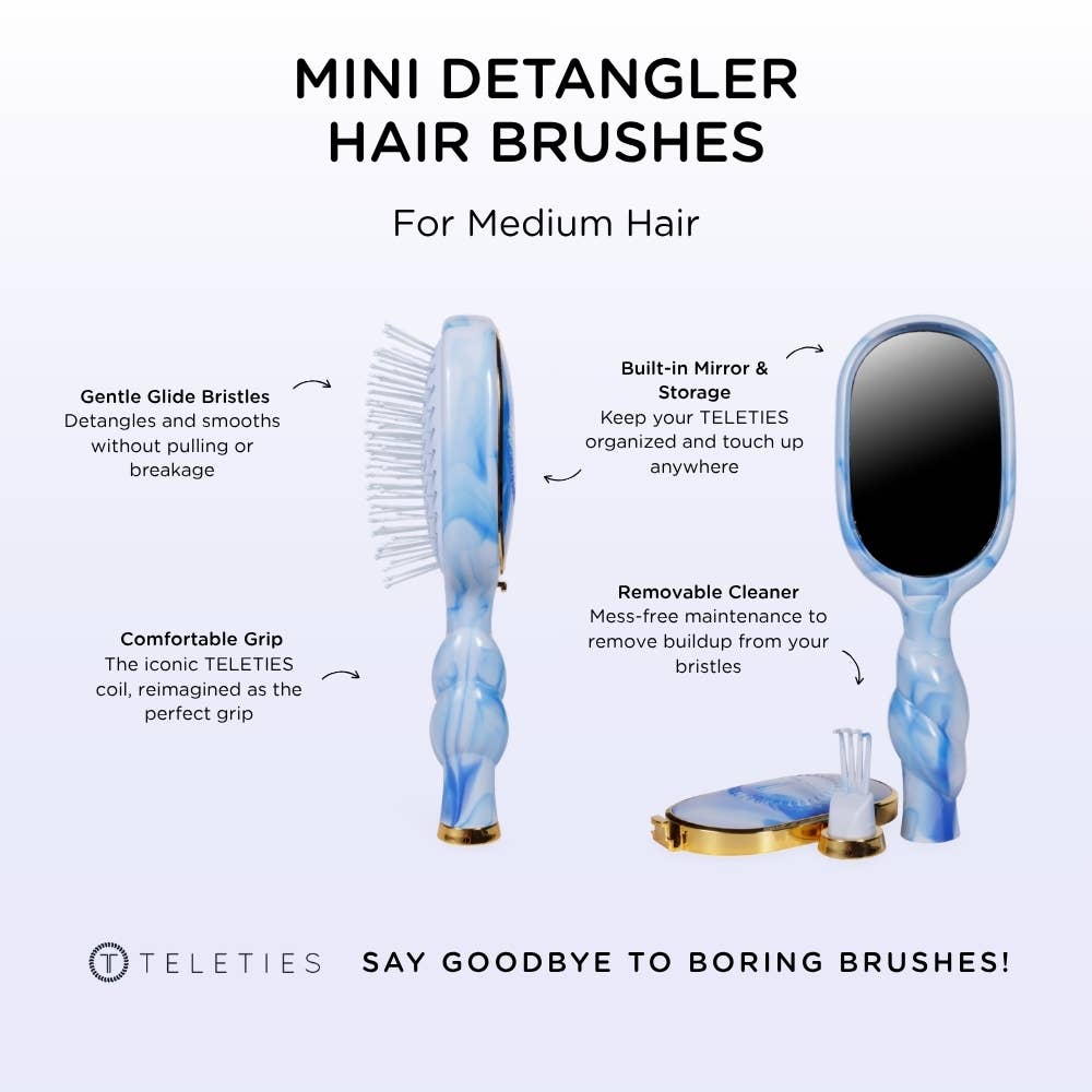 TELETIES - Mini Detangler Brush | Medium | Tide &amp; True