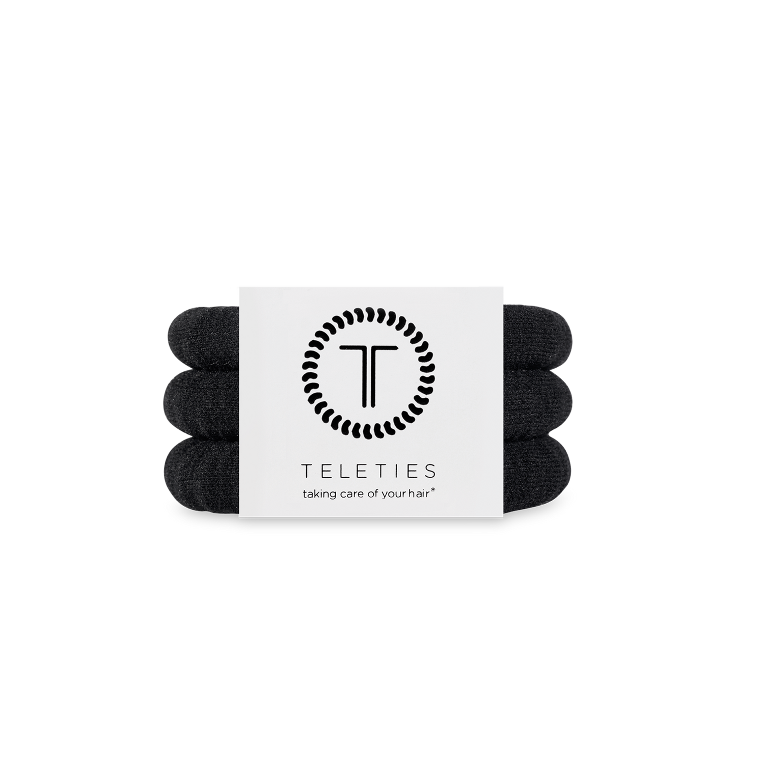 TELETIES - Nylon Hair Ties | Small | Jet Black
