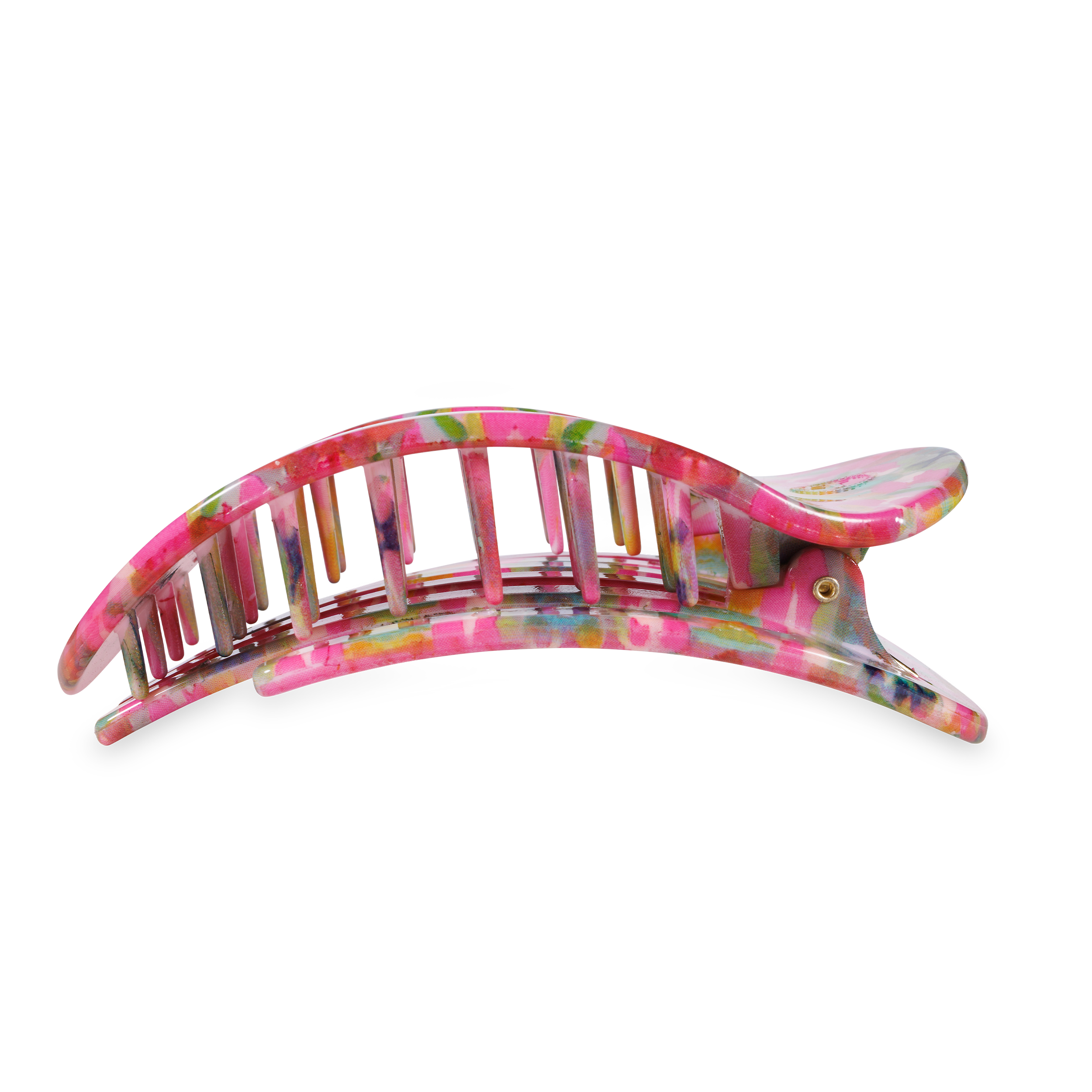 Fuchsia Dream | Large | Flat Round Hair Clip