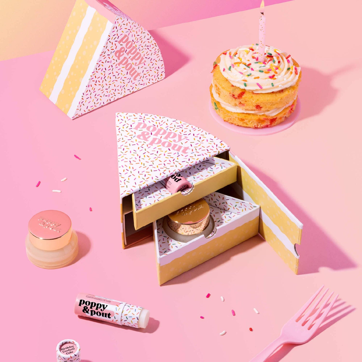 Poppy &amp; Pout - Lip Care Duo, Birthday Confetti Cake