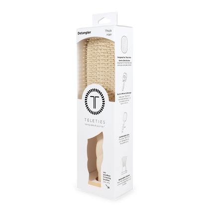 TELETIES - Detangler Hair Brush for Thick Hair - Tan