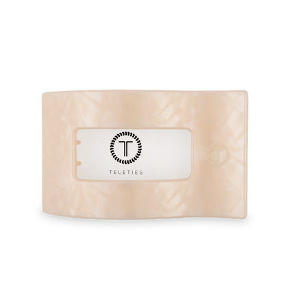 TELETIES - Flat Rectangle Hair Clip | Large | Soft Surf