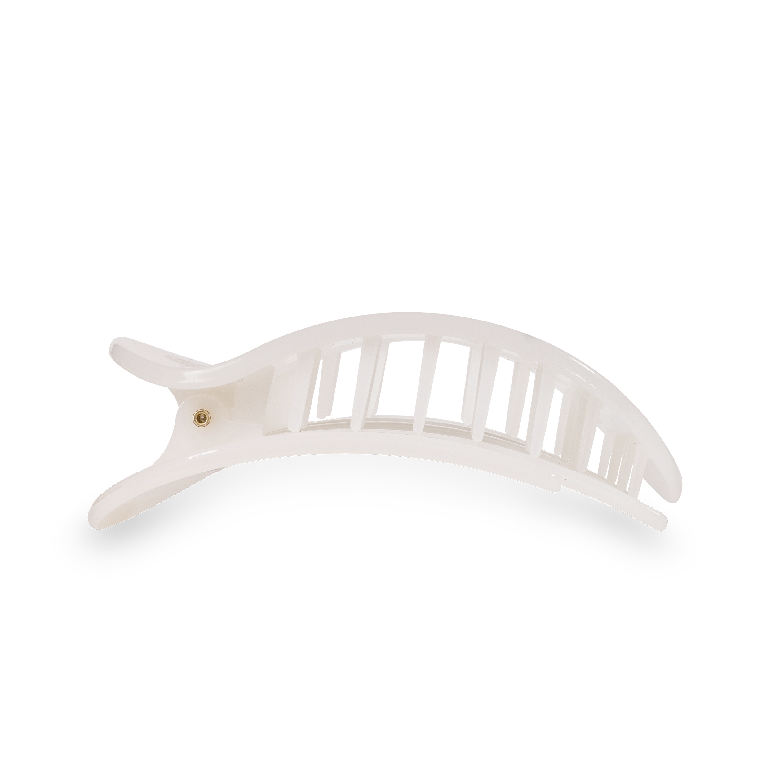 Round Flat Hair Clip | Medium | Coconut White