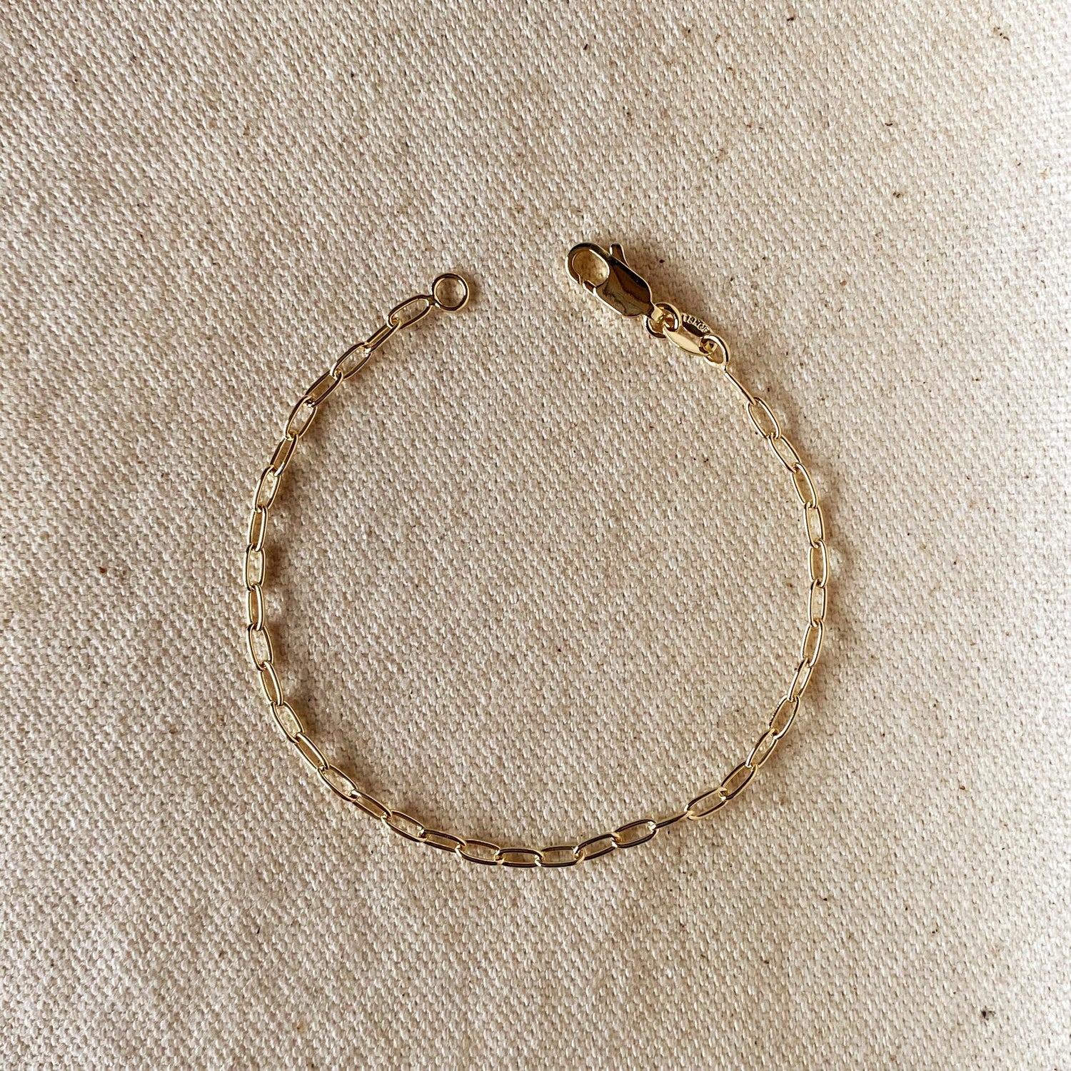 GoldFi - 18k Gold Filled 2.5mm Cable Link Bracelet