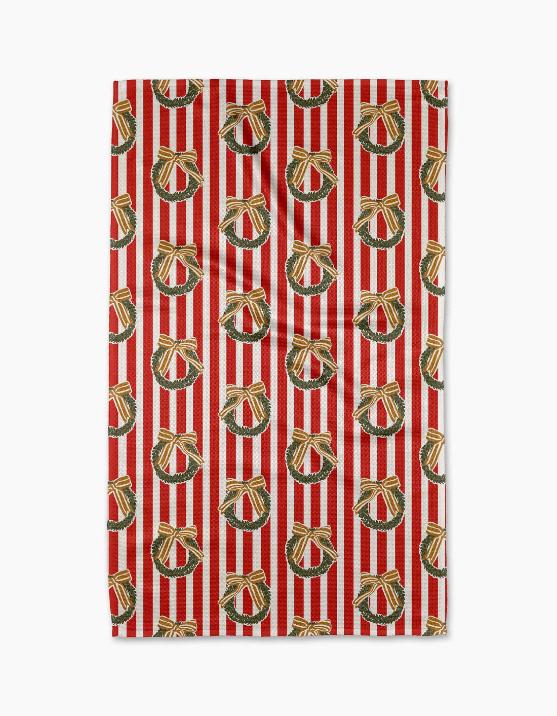 Geometry - Red Wreaths Tea Towel