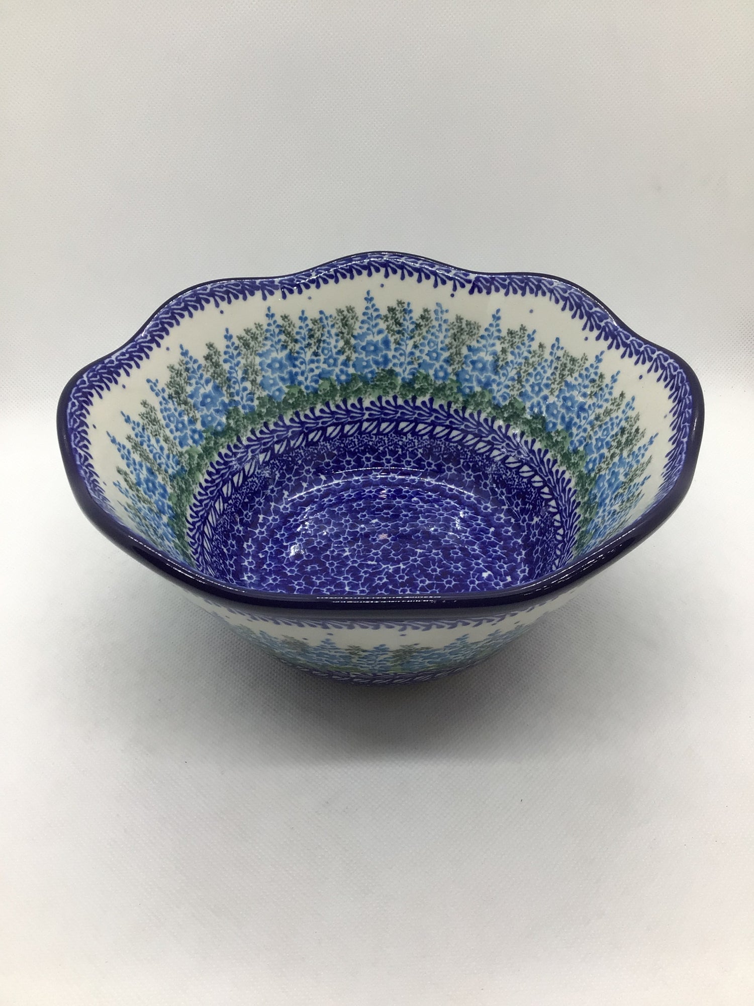 Virginia Blue Bells Wavy Edge Bowl 8"