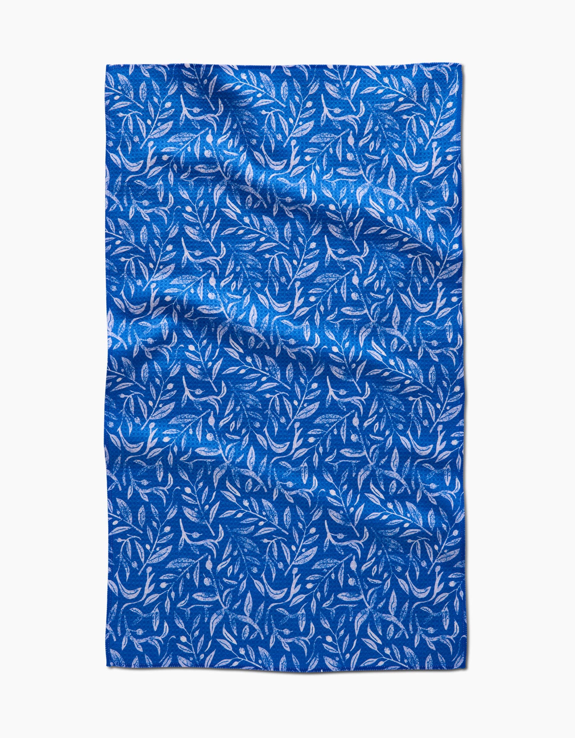 Hanukkah Leaves White Tea Towel