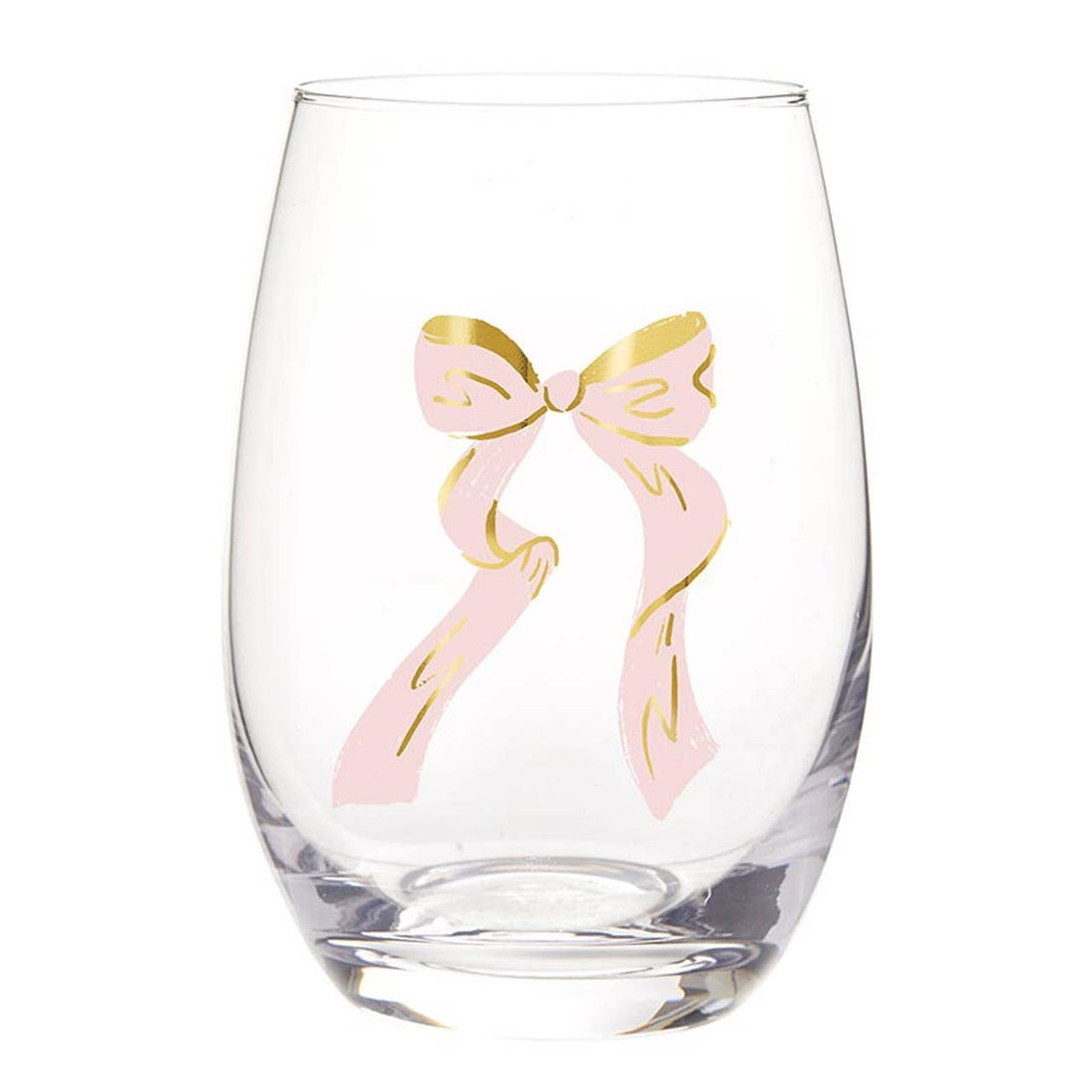 Santa Barbara Design Studio by Creative Brands - Stemless Wine Glass - Pink Bow